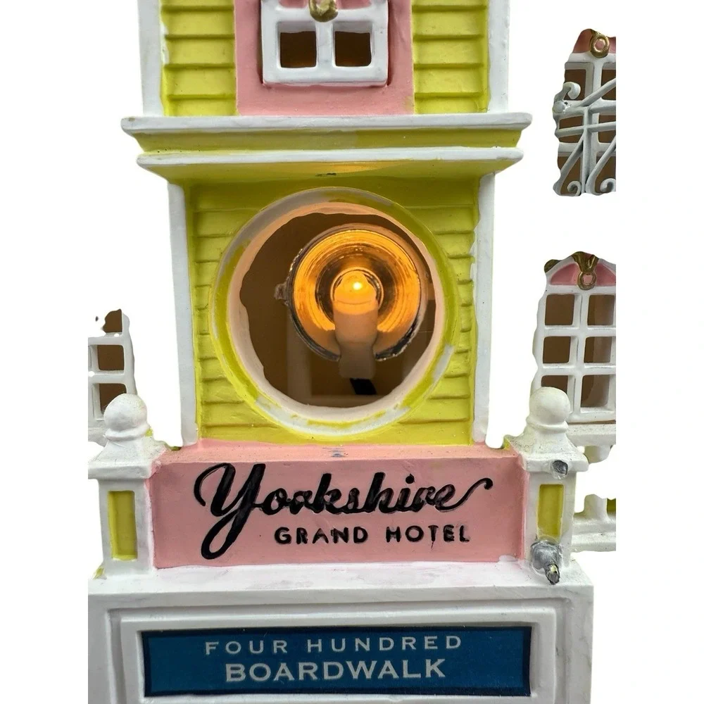 Dept 56 City Lights Monopoly Yorkshire Grand Hotel Boardwalk Building READ FLAWS